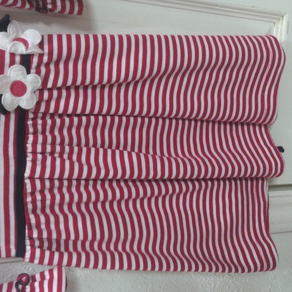 Florence Eiseman Girls Red& White Striped Dress. Size 4 T - Picture 4 of 6